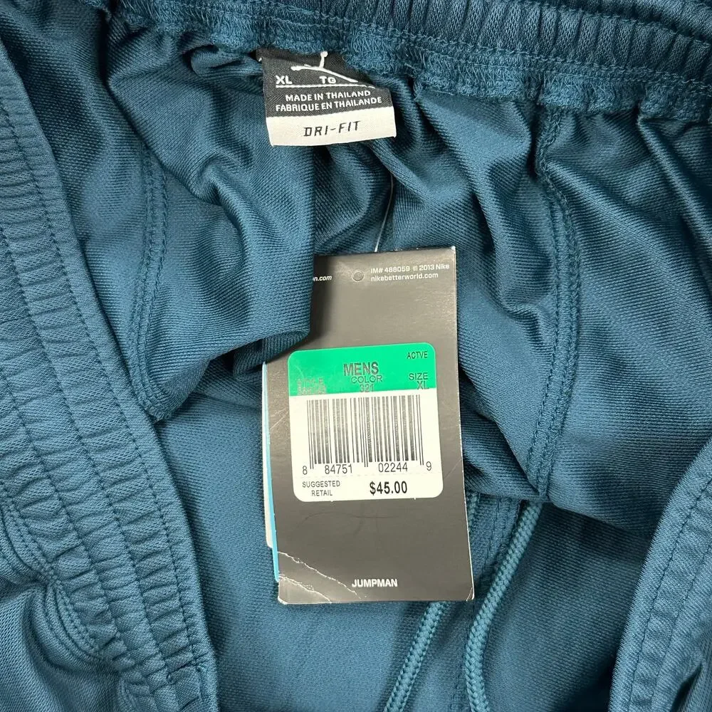 New Nike Jordan Cat Scratch basketball shorts Turquoise Yellow size XL B31